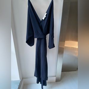 Diane Von Furstenberg silk bat wing wrap dress size S